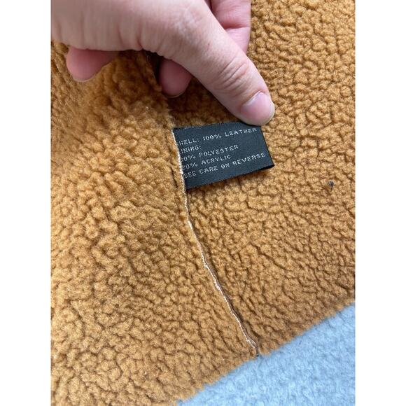 Vintage Express Womens Size M Leather Suede Sherpa Lined Full Zip Jacket Vest - Picture 6 of 14